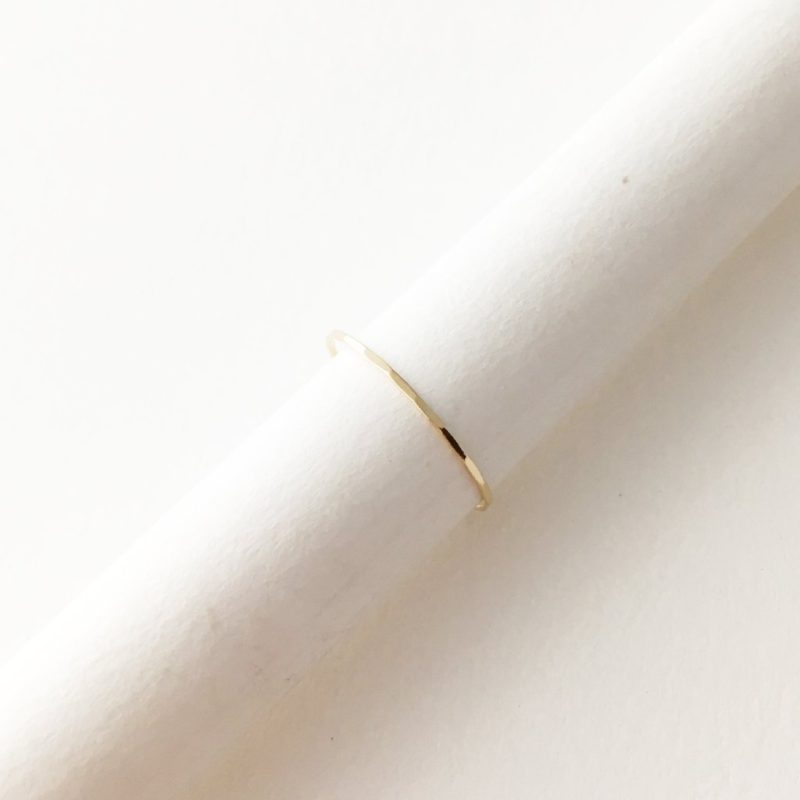 14k hammered ring 3