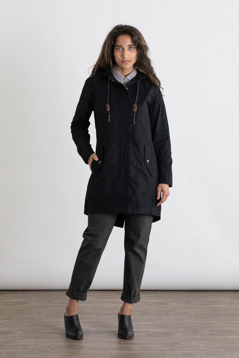 20FW139A A Briar Black Waxed Cotton Rain Jacket 3 3e883edd 8d9c 49cd bf1d 8b3d496fabbd