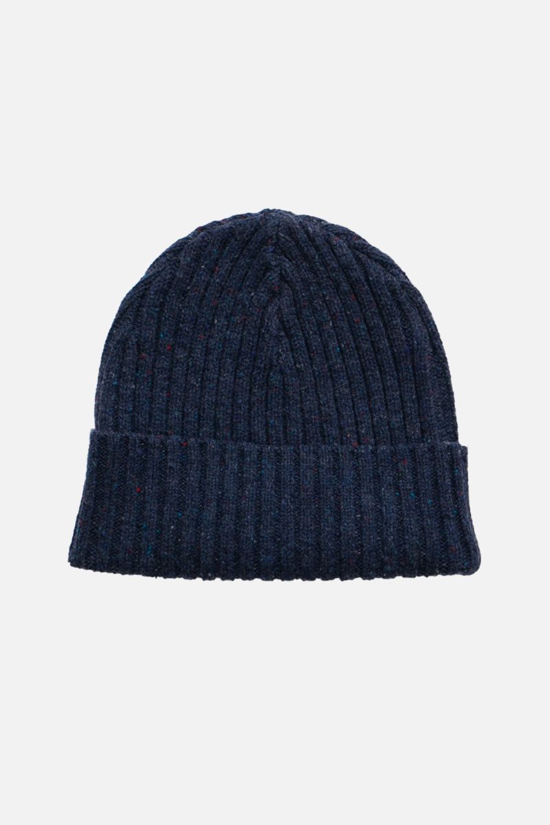 A936 416PR ChunkyRibBeanie NavyDonegal 01