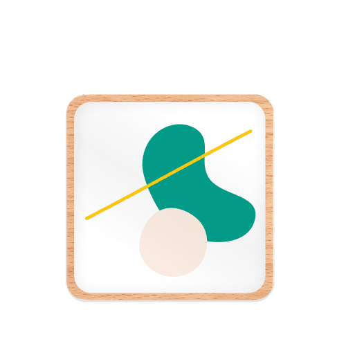 Abstract Green Coaster Mockup jpg