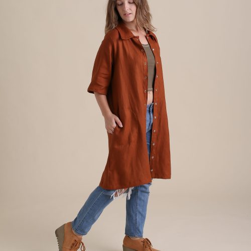 Amanda Revolution Dress Rust Linen 7 d986d009 5c27 4c3a 9e39 6bd420e61340