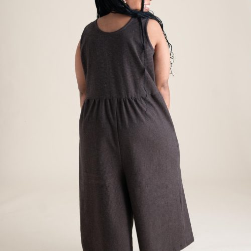 Asia Backyard Jumpsuit Espresso Dot Cotton 02