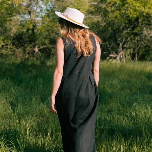 Audra Terrace Jumpsuit Black Linen 2