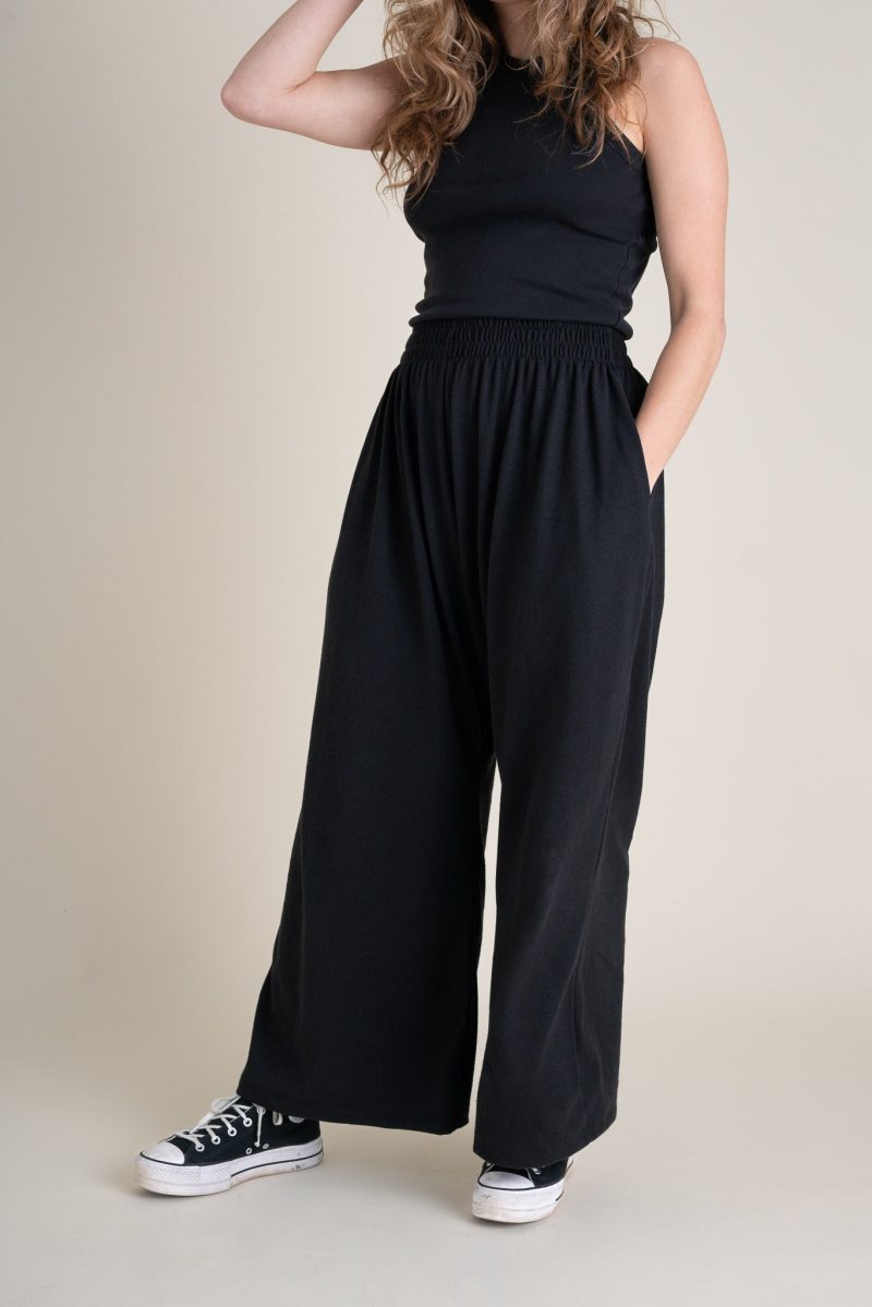 Audra Weekend Pants Full Length Black Jersey 4