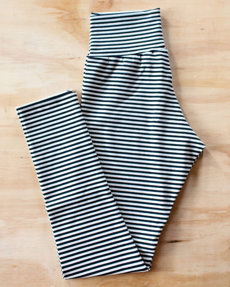 Black and White Stripe Leggings