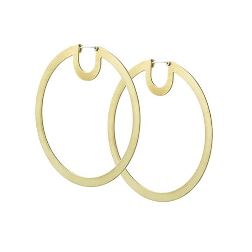 Bombona hoop earrings large brass betsy iya 02