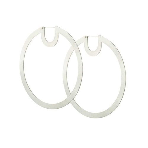 Bombona hoop earrings large silver betsy iya 02