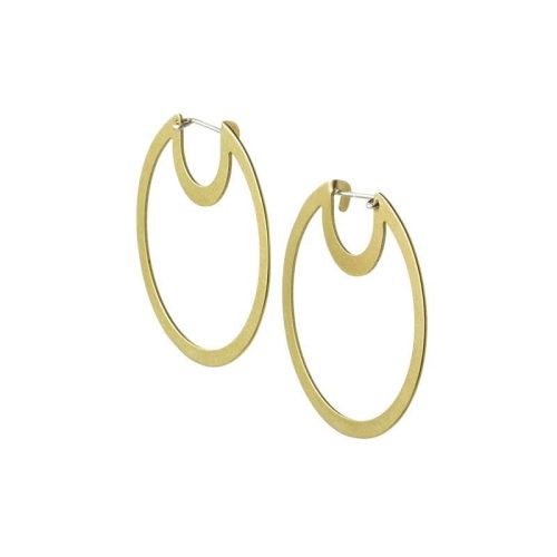 Bombona hoop earrings small brass betsy iya 02