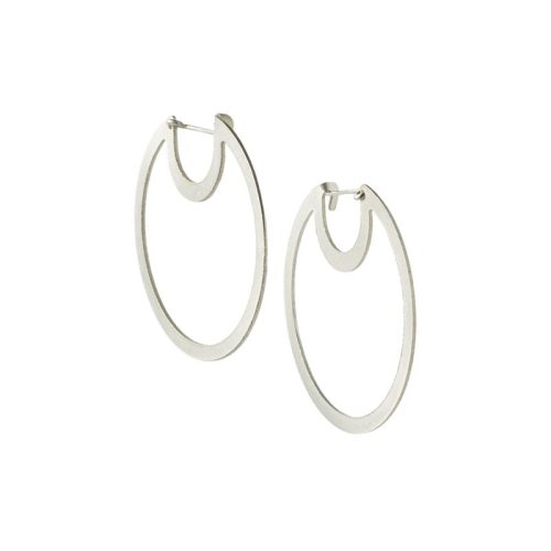 Bombona hoop earrings small silver betsy iya 02