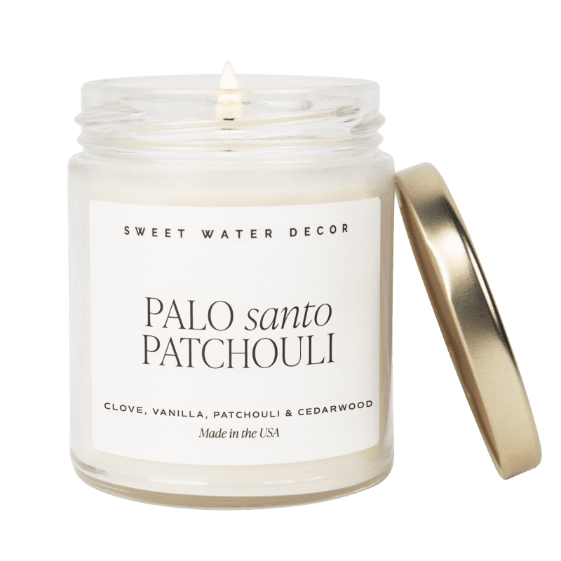 C141 PALO SANTO PATCHOULI 2023 CLEAR CANDLE SWEET WATER DECOR WB