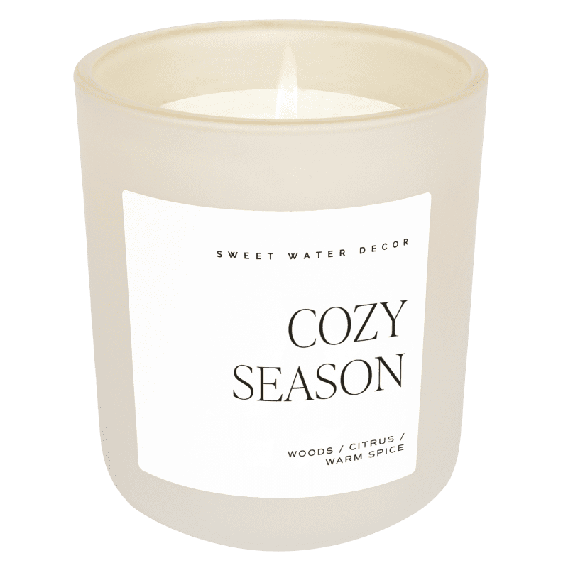 CL101 COZY SEASON 15OZ TAN MATTE CANDLE WB SOONA JUNE 2023 SWEET WATER DECOR