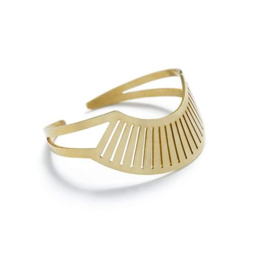 Canto fan cuff bracelet brass side betsy iya