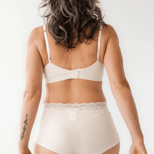 Cotton bralette with lace edge 2