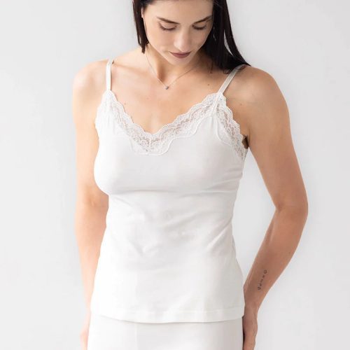 Cotton camisole lace trim 2