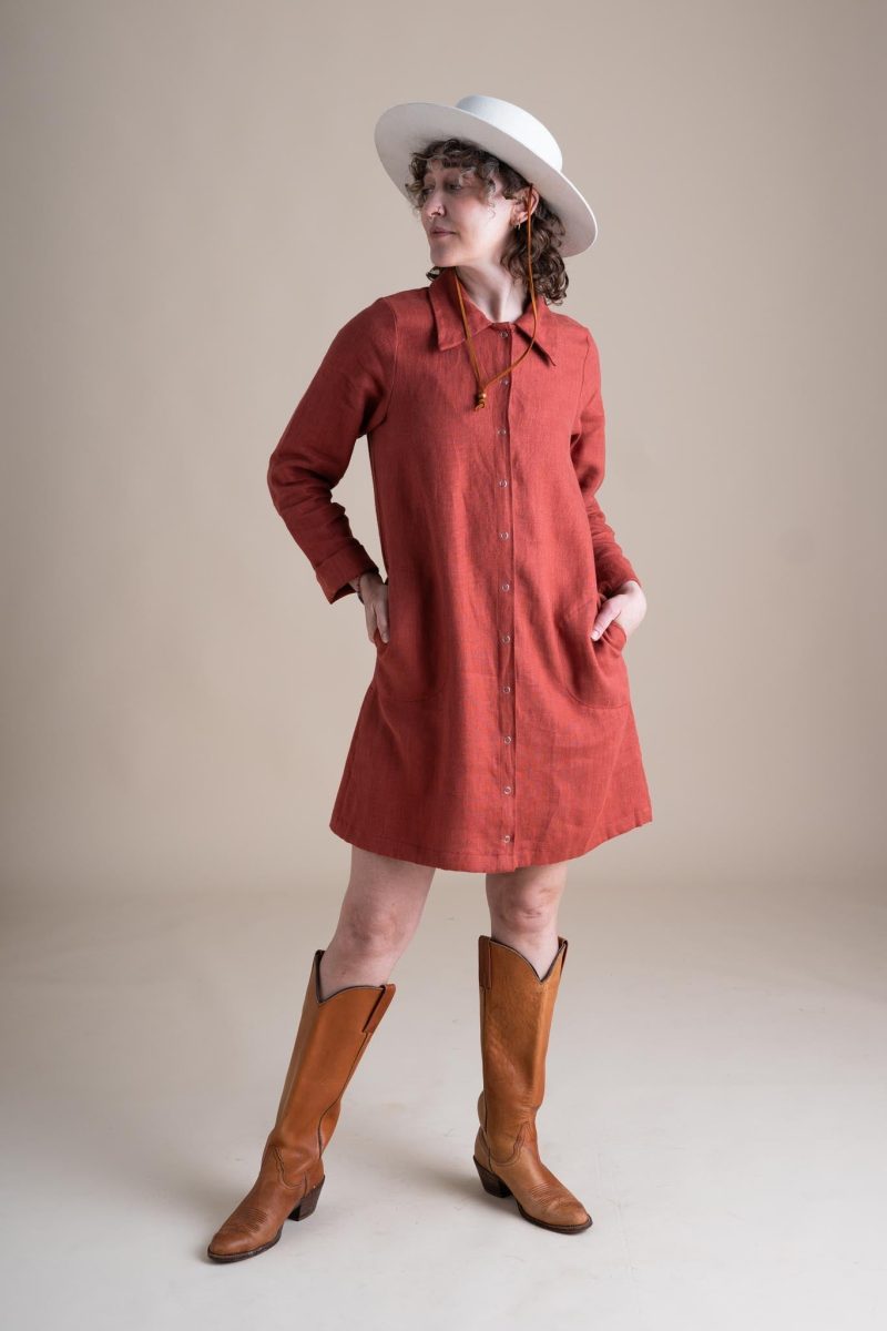 Courtney Highland Jacket Paprika Linen 1