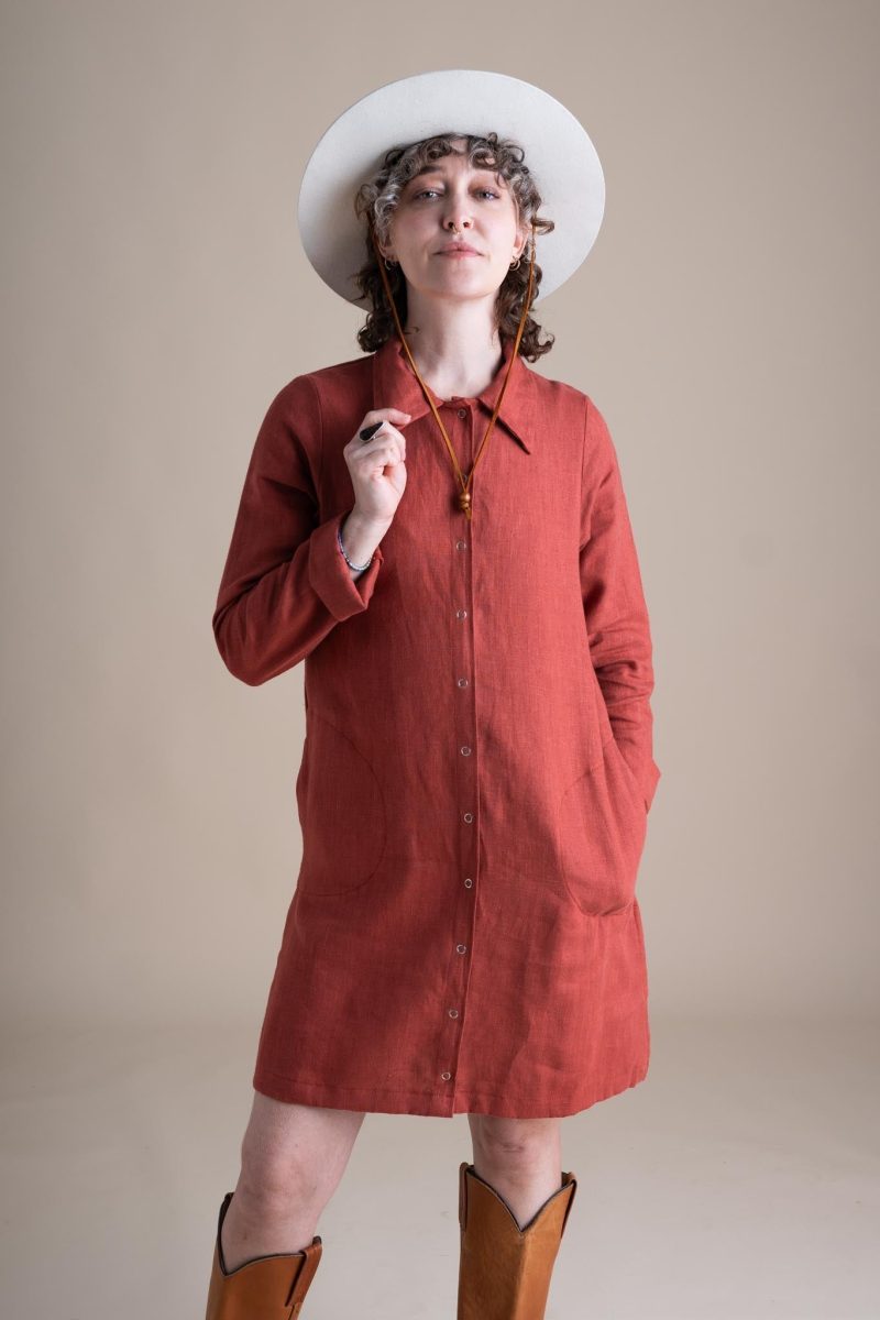 Courtney Highland Jacket Paprika Linen 3