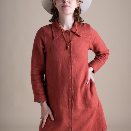 Courtney Highland Jacket Paprika Linen 4