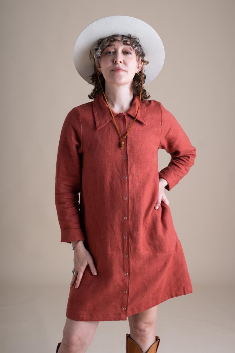 Courtney Highland Jacket Paprika Linen 4