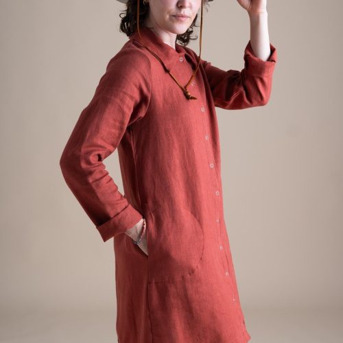 Courtney Highland Jacket Paprika Linen 7