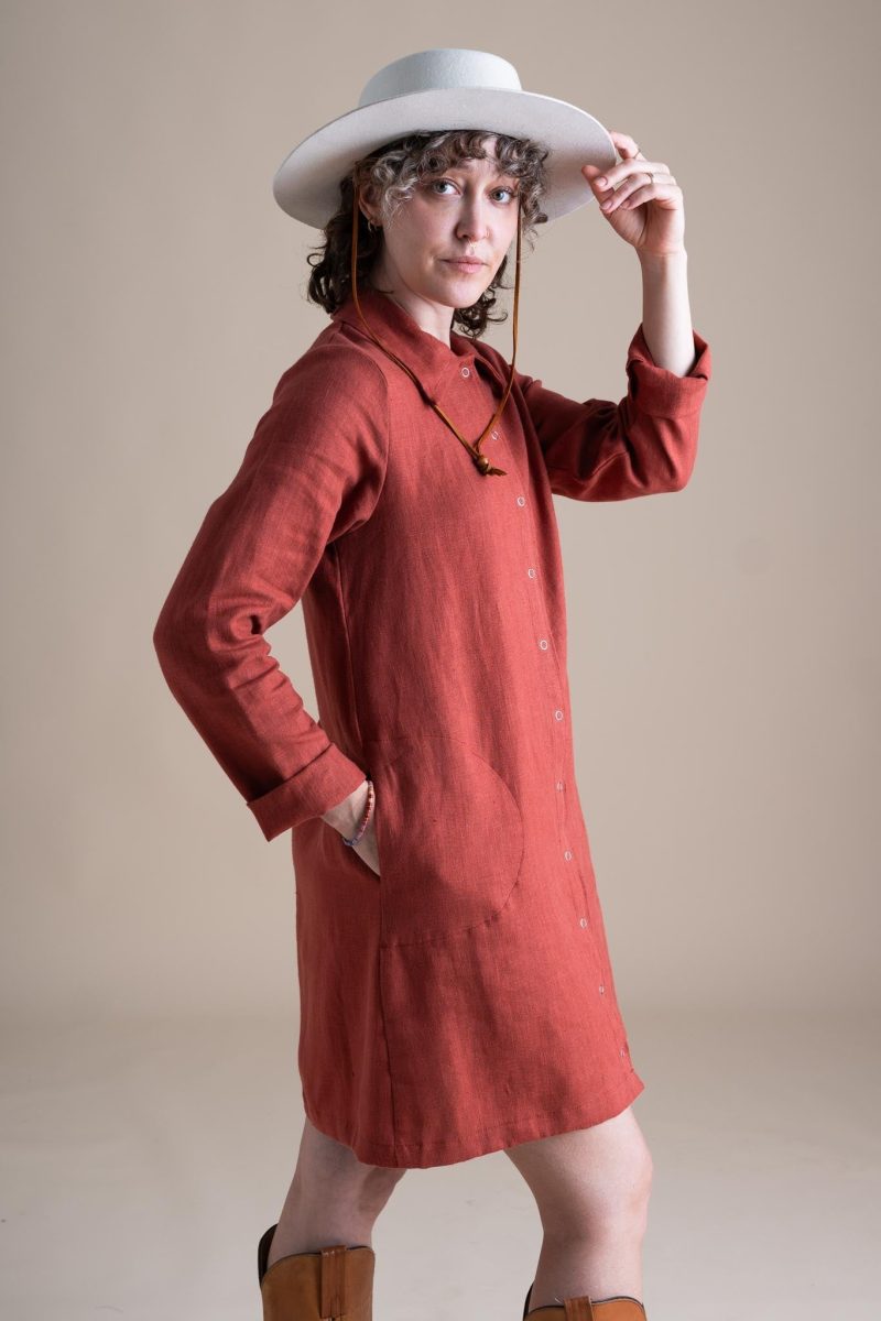 Courtney Highland Jacket Paprika Linen 7