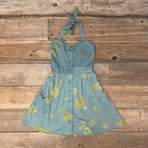 Field Day Bedding Dress Over Dyed Large Bold Yellow Floral