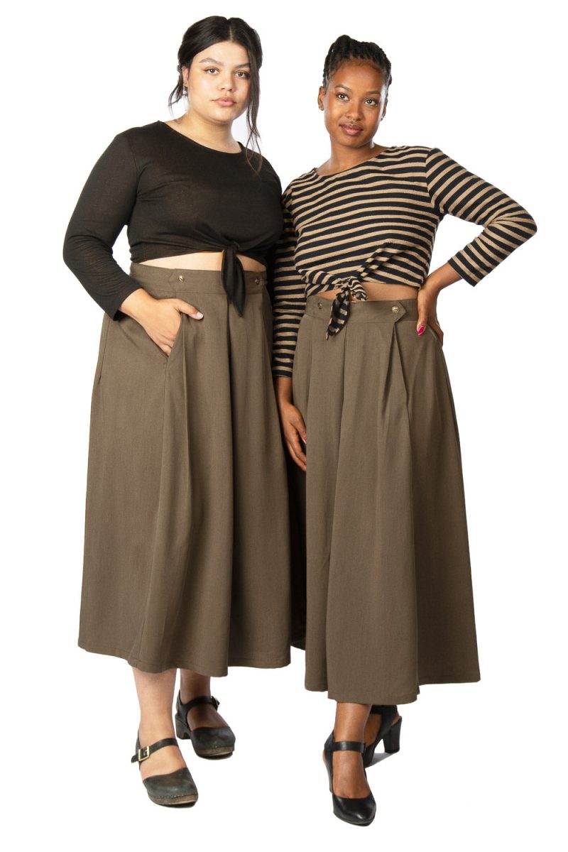 Field Day FW19 rue skirt green tencel plus size 28 603045b3 9a37 428e 85f4 3030e6e79c1a