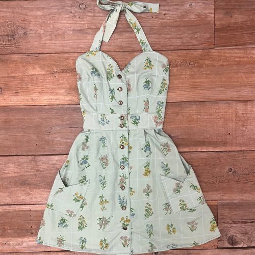 Field Day Over Dyed Bedding Dress Medium Green PicnicFloral