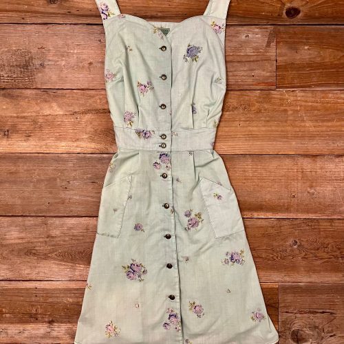 Field Day Sheet Dress Large Purple Roses