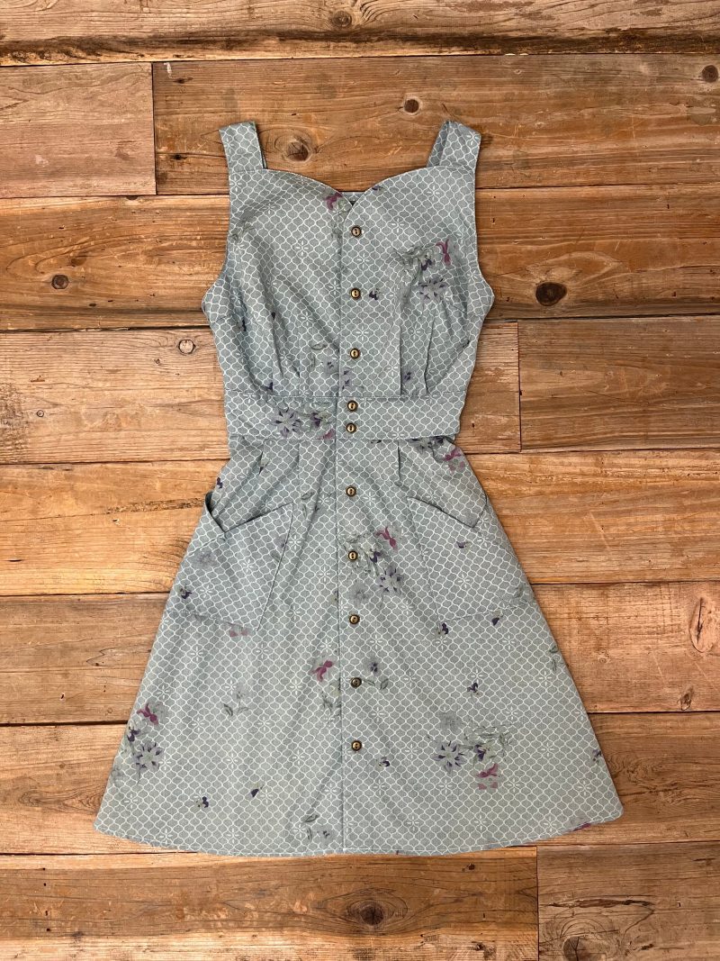 Field Day Sheet Dress Medium Over Dyed Pansy and Pals