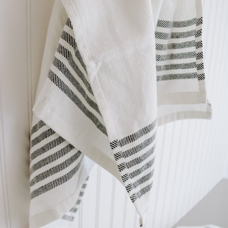 HT009 HORIZONTAL STRIPE HAND TOWEL SIX STRIPE TURKISH COTTON BAMBOO SWEET WATER DECOR 163