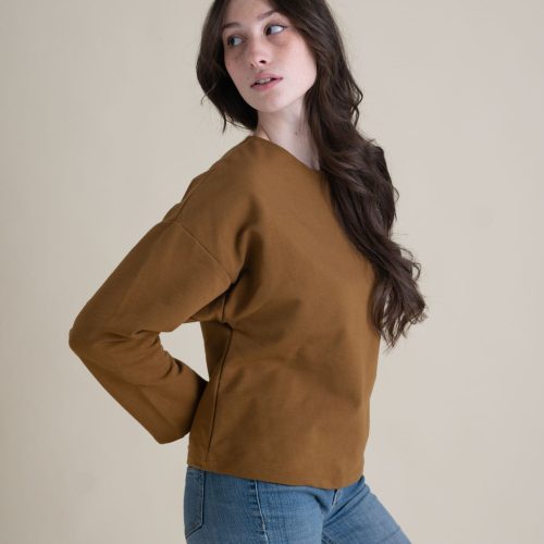 Hannah Chrstine Top Almond French Terry 2