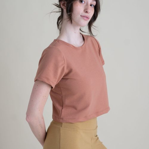 Hannah Eden Crop Tee Macaron French Terry 2