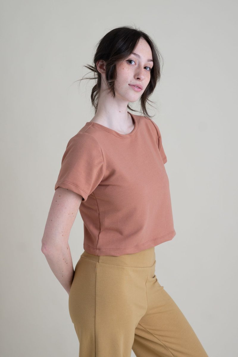 Hannah Eden Crop Tee Macaron French Terry 2