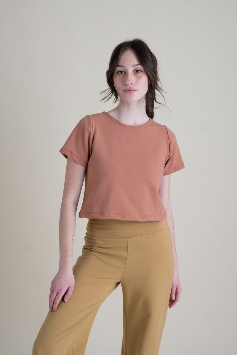 Hannah Eden Crop Tee Macaron French Terry 3