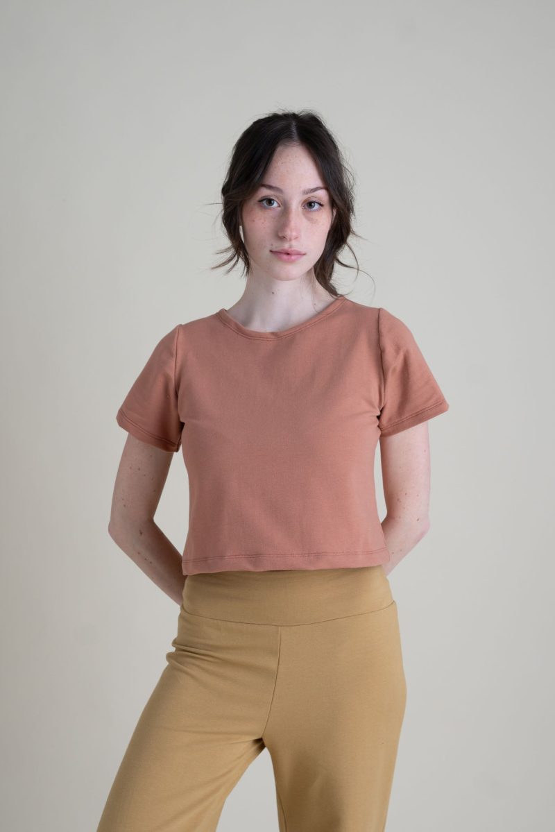 Hannah Eden Crop Tee Macaron French Terry 5