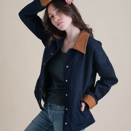 Hannah Homestead Jacket Denim Caramel 09