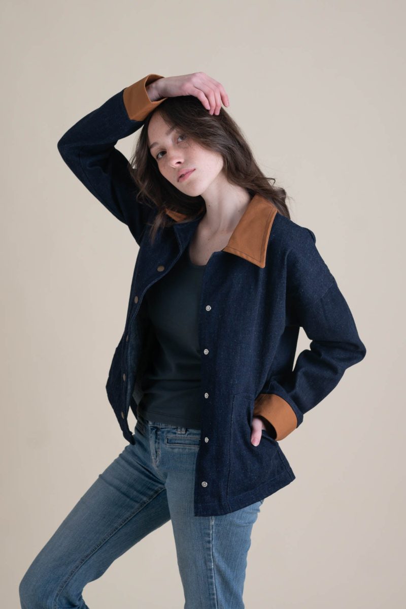 Hannah Homestead Jacket Denim Caramel 09