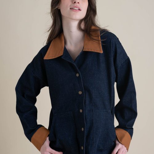 Hannah Homestead Jacket Denim Caramel 10