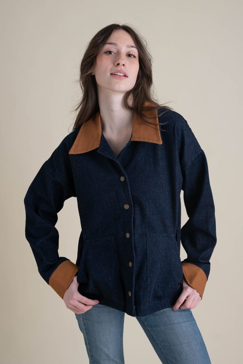 Hannah Homestead Jacket Denim Caramel 10