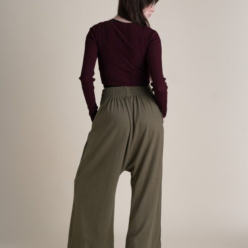 Hannah Weekend Pants Full Length Moss Jersey 1