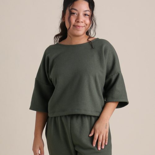 Jasmine Chloe Tee Forest Fleece 1