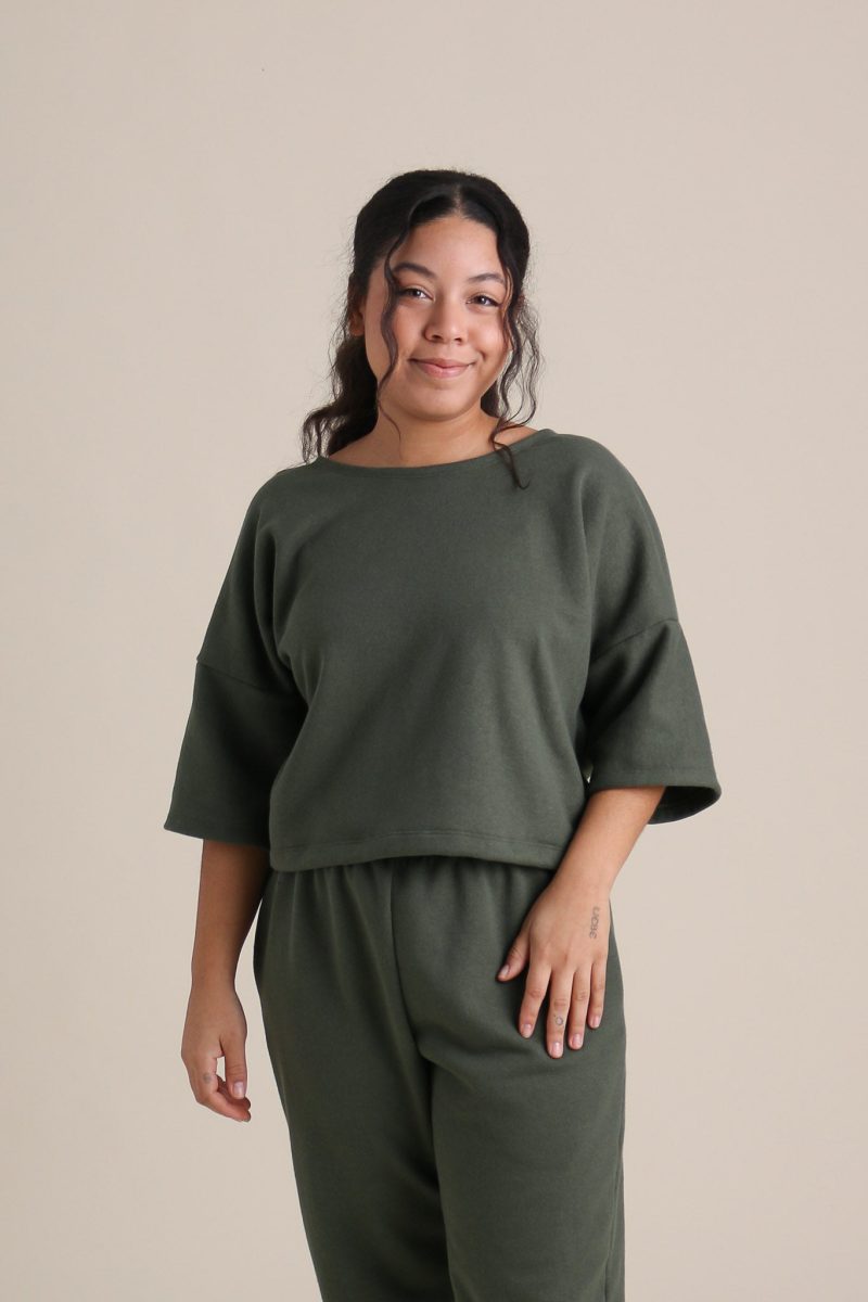 Jasmine Chloe Tee Forest Fleece 1