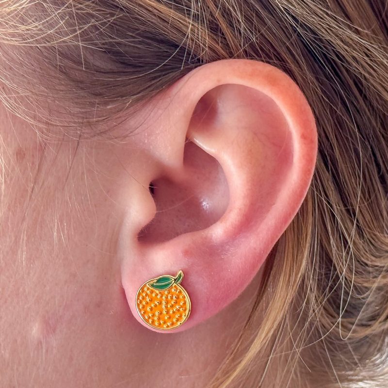 JennyLemons Earrings Orange Editorial 1