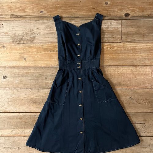 Large navystripe sheetdress