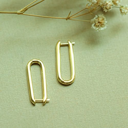 Lyla Gold Oval Hoop Earrings 5