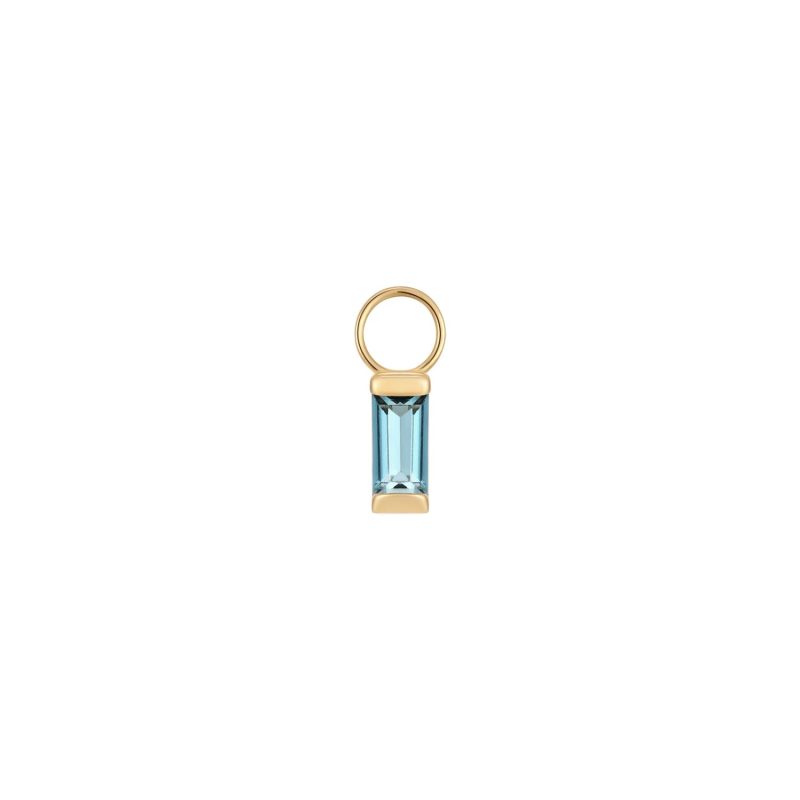 MistyBaguetteStoneGoldEarringCharm 1