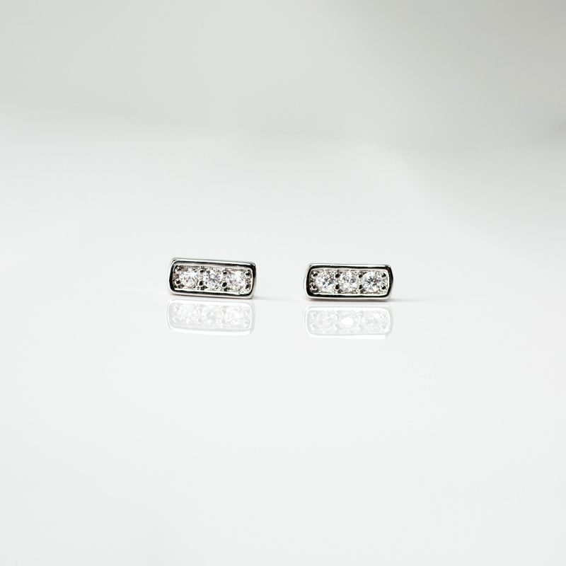 PaveBarStudEarrings FL Silver 01