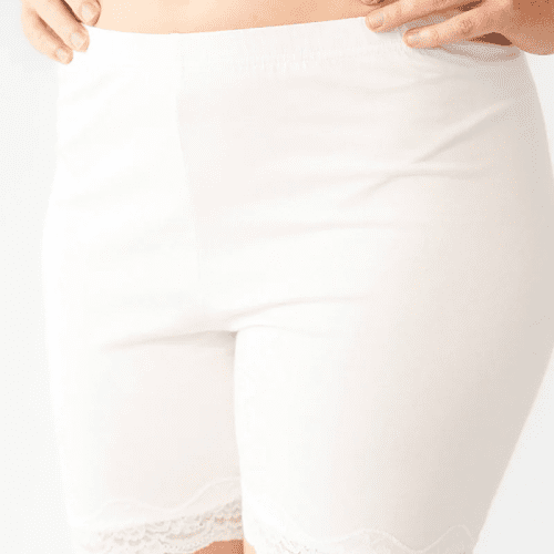 Pima cotton lace bike shorts