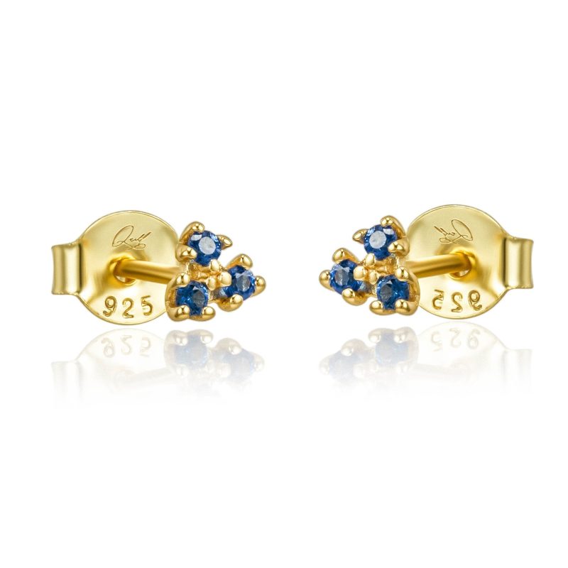 Q E 2108 London Tiny Triple Studs Earring