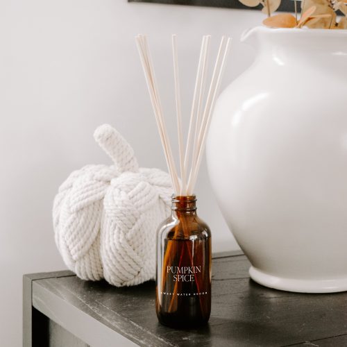 R103A PUMPKIN SPICE AMBER REED DIFFUSER INFINITY HOMES MAY 2023 SWEET WATER DECOR 5